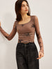 Tanja | Tie-Dye Floral Mesh T-Shirt