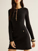 Elvira | Feinstrickkleid mit Cutouts und Rüschendetails