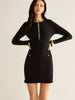 Elvira | Feinstrickkleid mit Cutouts und Rüschendetails