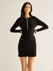 Elvira | Feinstrickkleid mit Cutouts und Rüschendetails