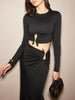 Laura | U-Ring Cutout Crop Rock Set
