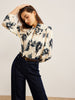 Clara | Elegante Satinbluse mit Krawattenausschnitt