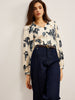 Clara | Elegante Satinbluse mit Krawattenausschnitt