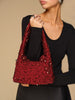 Clara | Funkelnder Samt-Armpit-Bag mit Pailletten