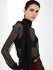 Clara | Transparente Chiffon-Bluse mit Schleife