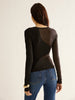 Leon | Asymmetrisches Jersey-T-Shirt mit Kontrastbesatz