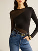 Leon | Asymmetrisches Jersey-T-Shirt mit Kontrastbesatz