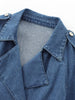 Lena | Minimalistische Taillierte Jeansjacke mit Gürtel