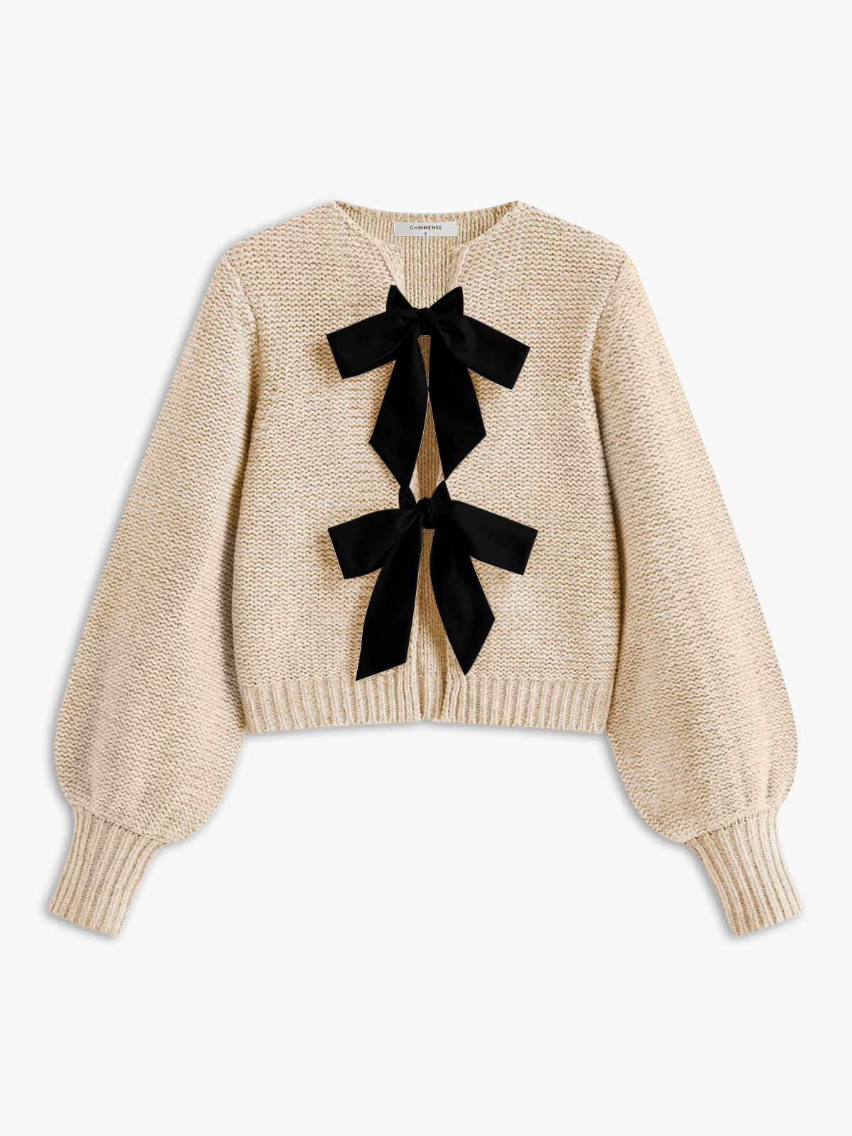 Anna | Romantisches Stricktop mit Schleife