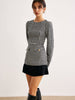 Klara | Houndstooth Panel Kurzkleid