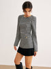 Klara | Houndstooth Panel Kurzkleid