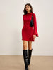 Clara | Elegantes Mock Neck Kleid mit Struktur