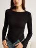 Hannah | Elegantes Jersey-Top mit Glockenärmeln und Knopfleiste