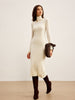 Clara | Elegantes Turtleneck Panel Strickkleid
