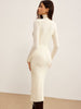 Clara | Elegantes Turtleneck Panel Strickkleid