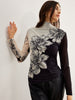 Mia | Floral Mesh-Oberteil mit Farbakzenten
