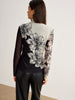 Mia | Floral Mesh-Oberteil mit Farbakzenten
