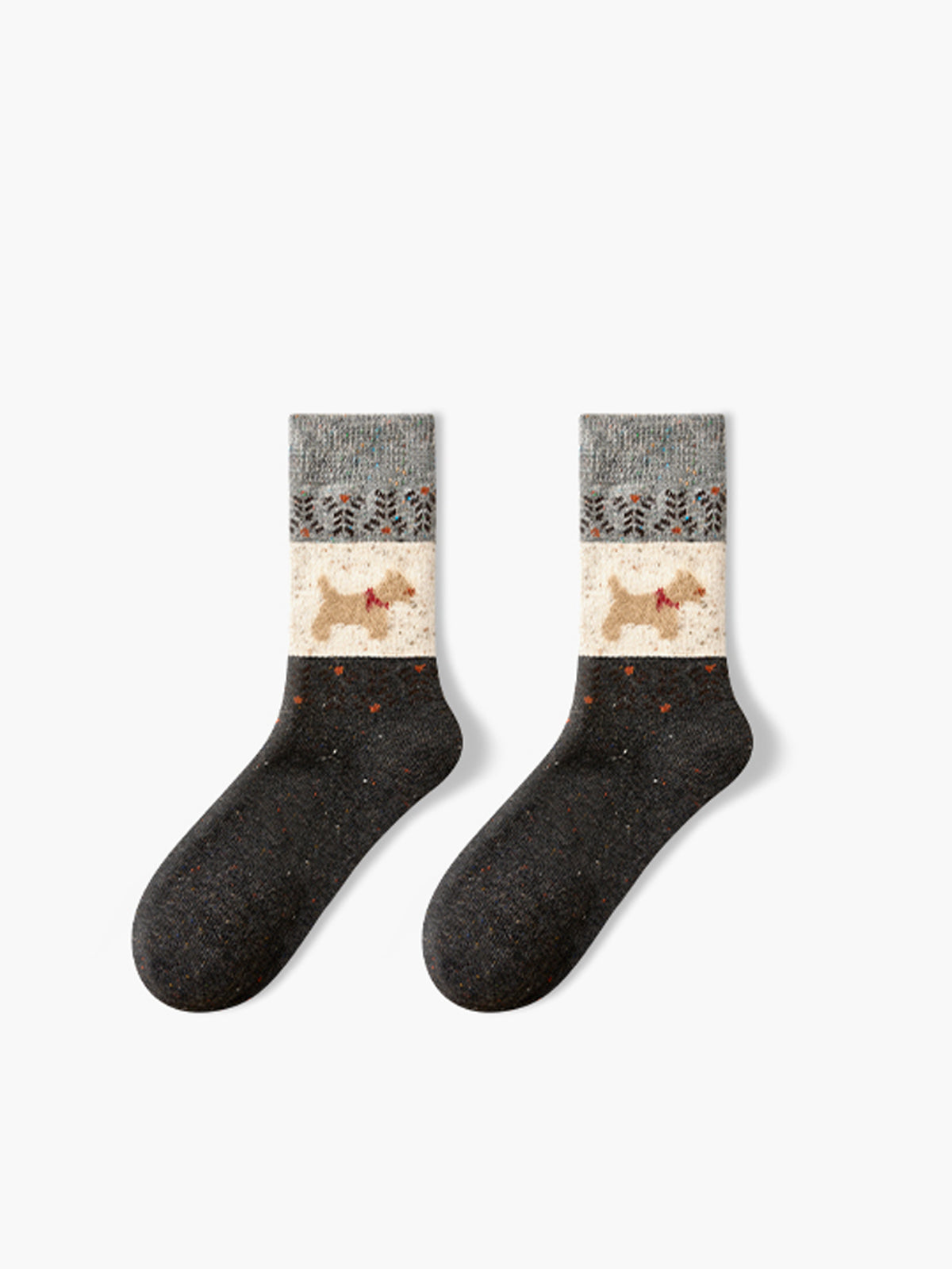 Clara | Hunde-Muster-Wollsocken