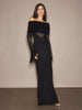 Melina | Off-Shoulder Maxikleid mit Mesh-Details