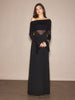 Melina | Off-Shoulder Maxikleid mit Mesh-Details
