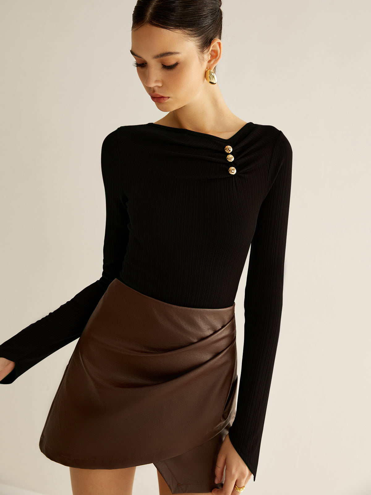 Marie | Elegante Bluse mit Metalldetails