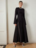 Clara | Asymmetrisches Maxikleid mit Mock Neck