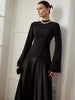 Clara | Asymmetrisches Maxikleid mit Mock Neck