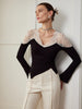 Clara | Asymmetrische Skinny Bluse mit Spitzenpaneelen