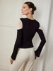 Clara | Asymmetrische Skinny Bluse mit Spitzenpaneelen