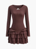 Clara | Rüschen Kleid mit schlankem Schnitt