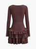 Clara | Rüschen Kleid mit schlankem Schnitt