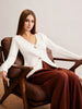 Clara | Eleganter V-Ausschnitt Cardigan mit Waterdrop-Buttons