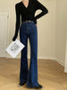 Max | Elegante Denim Slim Bootcut Jeans ohne Gürtel