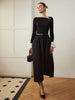 Clara | Rüschendetail Kleid mit Taschen ohne Gürtel
