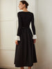 Clara | Rüschendetail Kleid mit Taschen ohne Gürtel