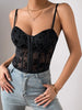 Isabella | Blumen-Mesh Struktur-Korsett