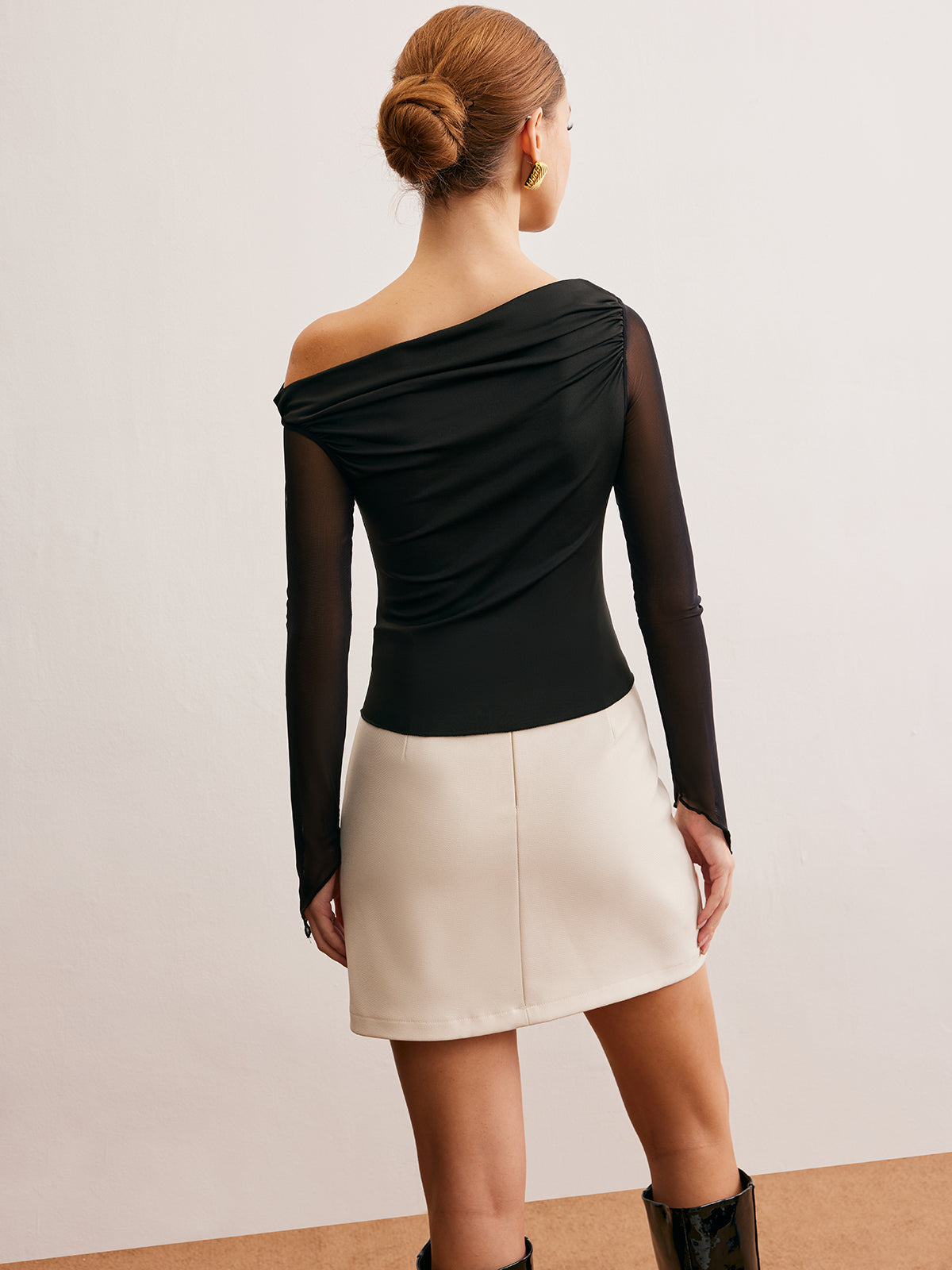 Leni | Asymmetrische Geraffte Bluse