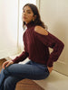 Anna | Eleganter Pullover mit schulterfreien Akzenten