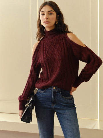 Anna | Eleganter Pullover mit schulterfreien Akzenten