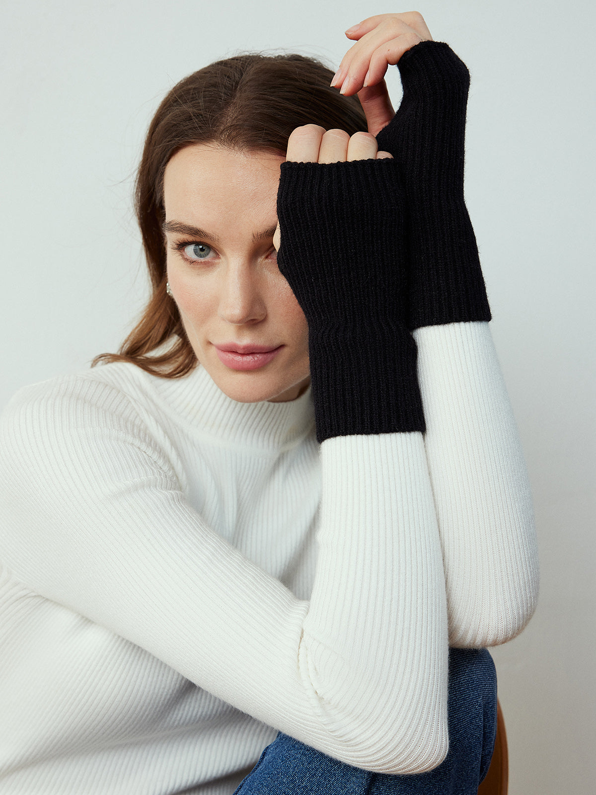 Felix | Halbfinger Strickhandschuhe