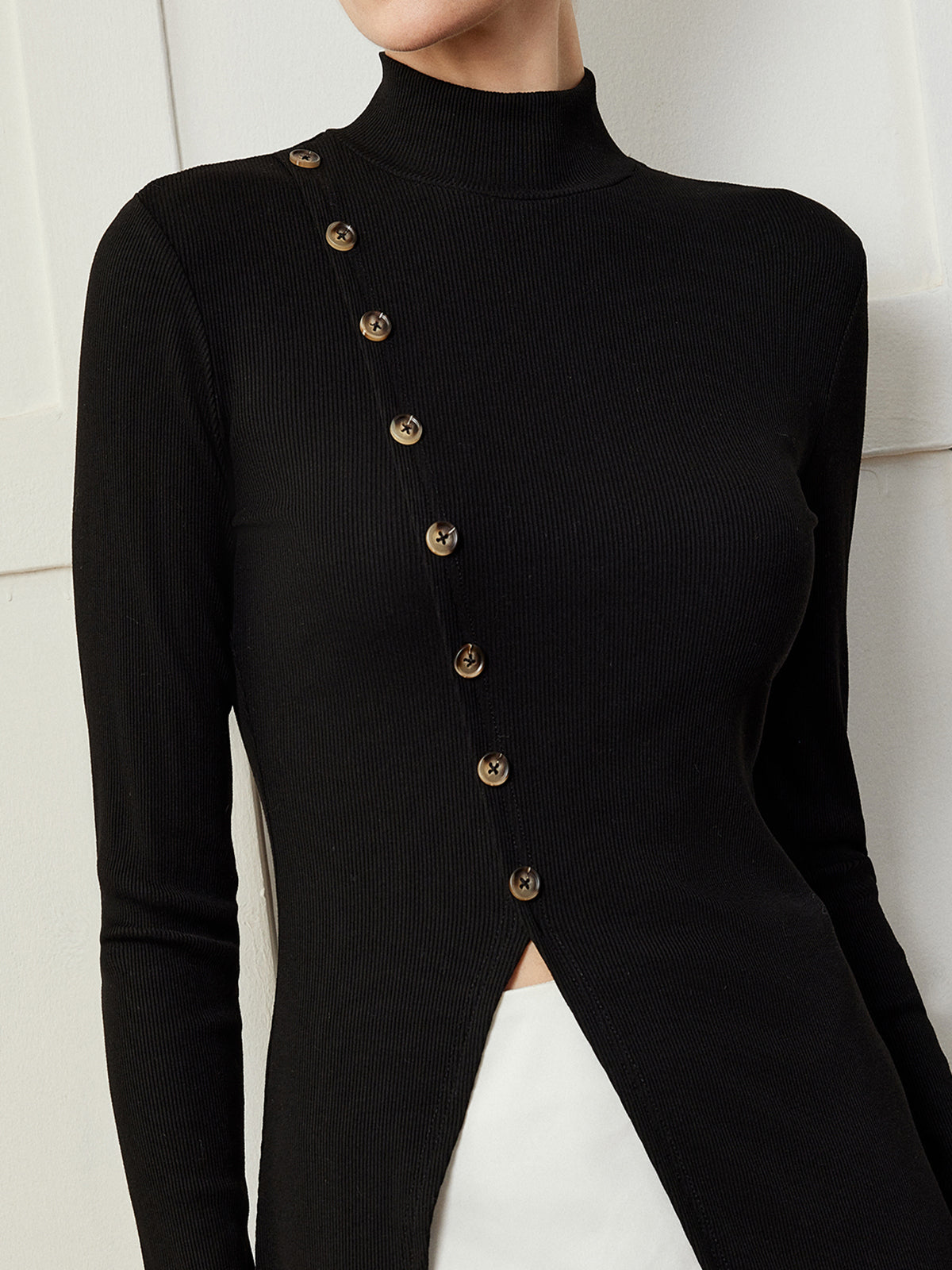Laura | Stylische Button Split Bluse