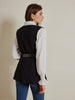 Leona | Taillierter Pullover mit Polo-Shirt und Gürtel