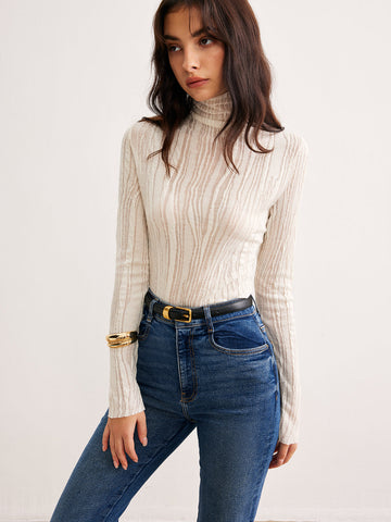 Romy | Elegante Rollkragenbluse