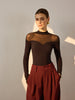 Mareike | Bezauberndes Slim Top mit Mesh-Details
