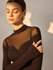 Mareike | Bezauberndes Slim Top mit Mesh-Details