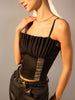 Clara | Gefältetes Crop Cami Top