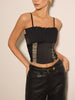 Clara | Gefältetes Crop Cami Top