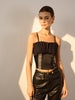 Clara | Gefältetes Crop Cami Top