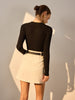 Mia | Minimalistisches Slim Plisse Stricktop