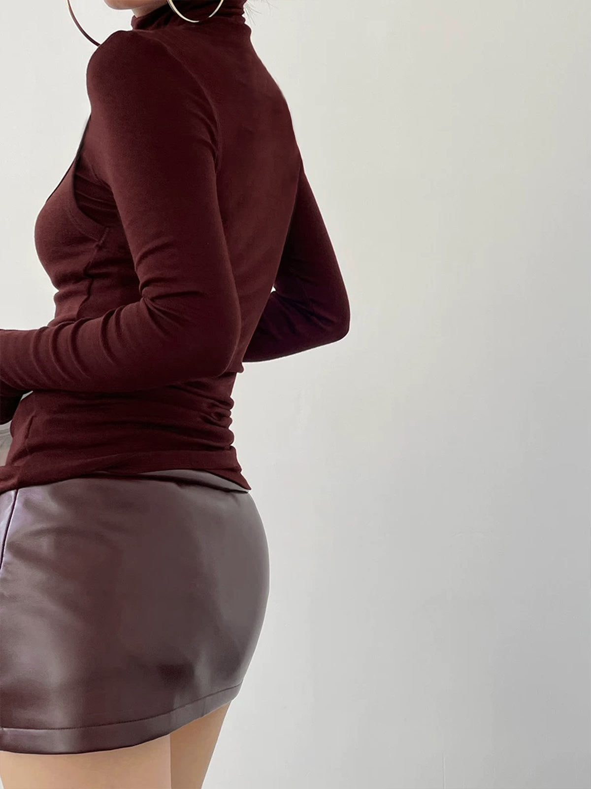 Lena | 2-in-1 Stehkragen-Jersey-Oberteil